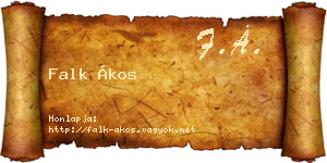 Falk Ákos névjegykártya