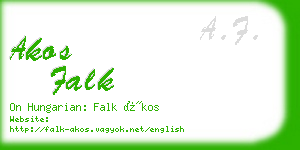 akos falk business card